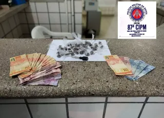 PM prende dois suspeitos de estarem vendendo maconha em Teixeira de Freitas