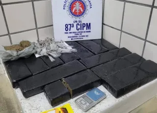PM prende em flagrante suspeito com mais de 10 kg de droga em Teixeira de Freitas