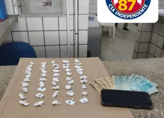 PM prende homem com cocaína e dinheiro no Bela Vista em Teixeira de Freitas