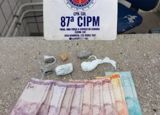 PM prende homem com droga no centro de Teixeira de Freitas
