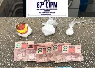 PM prende homem em flagrante com cocaína em Teixeira de Freitas