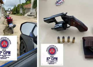 PM prende homem que usava aparelho que bloqueia controle para furtar carros em Teixeira de Freitas; revólver foi apreendido