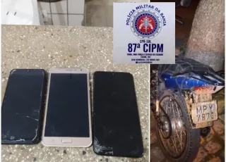 PM prende indivíduo que tinha acabado de roubar celulares no centro de Teixeira de Freitas
