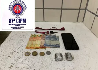 PM prende suspeito com maconha em Teixeira de Freitas