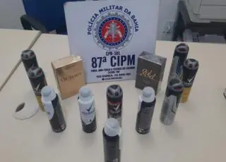 PM prende suspeito de furtar desodorantes e perfumes em comércio de Teixeira de Freitas