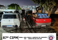 PM recupera em Teixeira de Freitas carro com gêneros alimentícios furtado em Itamaraju e outros dois veículos com restrição