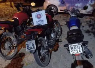 PM recupera três motos que haviam sido furtadas em cidades vizinhas