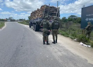 PMs da CIPPA/PS intensificam operação força total e apreendem caminhão de transporte de madeira ilegal em Porto Seguro