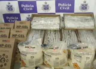 Polícia apreende pouco mais de meia tonelada de explosivos em depósito clandestino