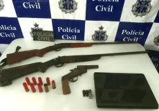 Polícia Civil de Caravelas apreende três armas de fogo na Fazenda Alegria, em Nova Tribuna