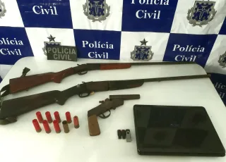 Polícia Civil de Caravelas apreende três armas de fogo na Fazenda Alegria, em Nova Tribuna