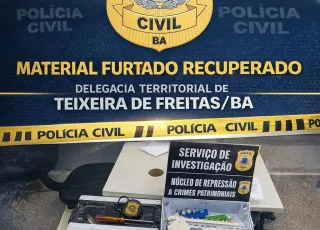Polícia Civil de Teixeira de Freitas realiza prisão por furto em comércio e recupera materiais subtraídos