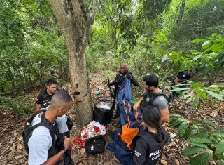 Polícia Civil encontra acampamento possivelmente utilizado por fugitivo do Conjunto Penal de Eunápolis