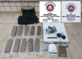 Polícia Militar apreende 7 kg de maconha em Teixeira de Freitas