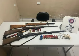 Polícia Militar de Itanhém apreende armas de fogo em conflito entre vizinhos na zona rural de Itanhém