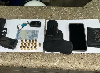 Polícia Militar prende homem com pistola 9mm em Teixeira de Freitas