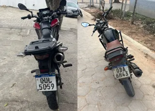 Polícia Militar recupera duas motocicletas em Teixeira de Freitas; uma furtada e outra com sinais de identificação adulterados