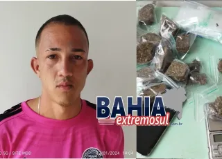 Polícia prende jovem com mais de meio quilo de maconha em Medeiros Neto