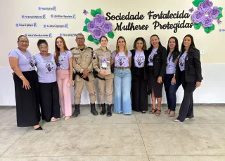 Policiais da 7ª CIPM participam da Campanha Agosto Lilás em Guaratinga