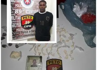 Policiais da 89ª CIPM prendem homem com drogas em Itabatã