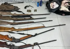 Policiais militares da CIPPA/PS apreendem 11 armas de fogo e duas carcaças de animais silvestres abatidos no município de Eunápolis.