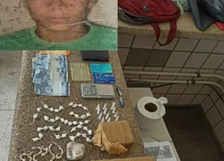 Policiais Militares prende homem com drogas na cidade de Itamaraju; ele tentou fugir, mas foi interceptado e preso pela guarnição