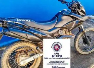 Policiais Militares recuperam motocicleta com restrição de furto/roubo em Itanhém
