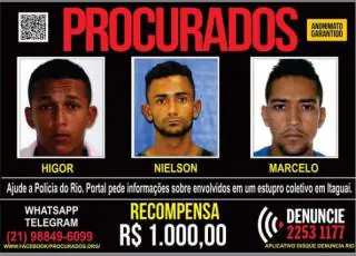 Portal dos Procurados divulga cartaz com envolvidos em estupro coletivo de uma garota de 12 anos