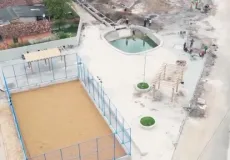Praça, quadra e saneamento: Nova Viçosa avança com obras no bairro Henrique Brito, em Posto da Mata