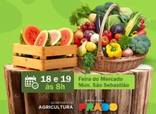 Prado realiza Feira da Agricultura Familiar nos dias 18 e 19 de julho no Mercado Municipal São Sebastião