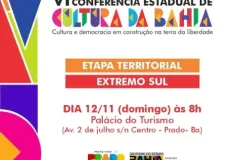 Prado sediará Conferência Territorial de Cultura do Extremo Sul