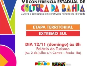 Prado sediará Conferência Territorial de Cultura do Extremo Sul