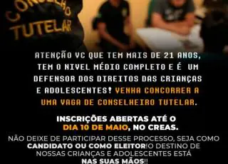 Prazo para inscrições para conselheiros tutelares de Ibirapuã termina dia 10 de maio