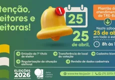 Precisa regularizar o título de eleitor? O Cartório Eleitoral de Mucuri realiza plantão no próximo sábado, dia 25 de Abril