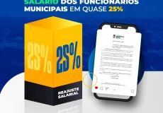 Prefeito Beto Pinto assina projeto de lei que reajusta salário dos funcionários municipais em quase 25%