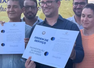 Prefeito Dr. Marcelo Belitardo assina ordem de serviço para drenagem e calçamento em ruas do bairro Ouro Verde