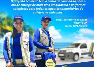 Prefeito Léo Brito faz entrega de uniformes e EPI’s para agentes de saúde e mais uma ambulância nova