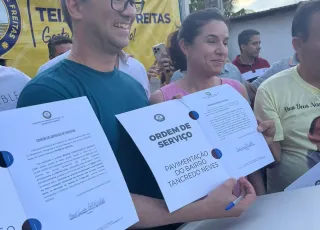 Prefeito Marcelo Belitardo assina ordem de serviço para  pavimentação e drenagem em 19 ruas no Bairro Tancredo Neves