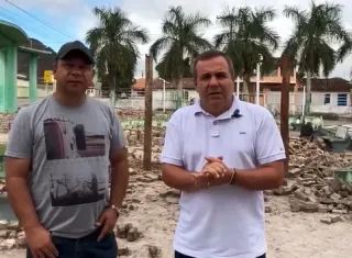 Prefeito Tonzinho anuncia o início da construção da Areninha Society em Lajedão