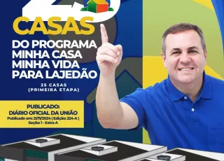 Prefeito Tonzinho comemora aquisição de 25 unidade s do Programa Minha Casa Minha Vida para Lajedão