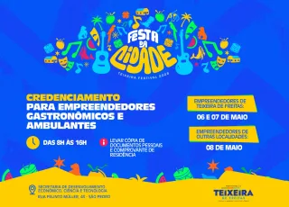 Prefeitura abre credenciamento para empreendedores gastronômicos e ambulantes para a Festa da Cidade 