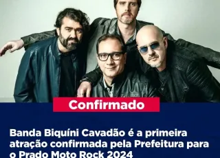 Prefeitura confirma a 1ª atração do Prado Moto Rock de 2024. Confira