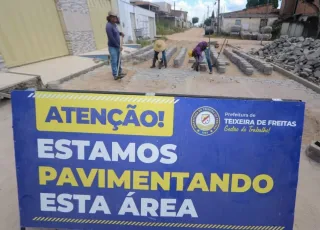 Prefeitura continua com pavimentação no Santa Rita em Teixeira de Freitas