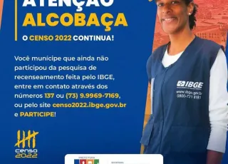 Prefeitura de Alcobaça alerta população sobre questionário do IBGE