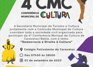 Prefeitura de Caravelas convida a população para 4ª Conferência Municipal de Cultura