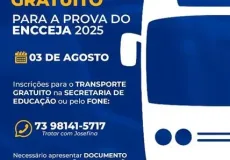 Prefeitura de Ibirapuã garante transporte gratuito para estudantes do ENCCEJA 2025