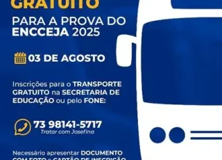 Prefeitura de Ibirapuã garante transporte gratuito para estudantes do ENCCEJA 2025