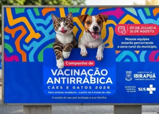 Prefeitura de Ibirapuã inicia Campanha de Vacinação Antirrábica nesta segunda-feira (20)