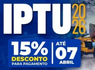 Prefeitura de Ibirapuã libera IPTU 2026 com desconto de 15% para pagamento à vista