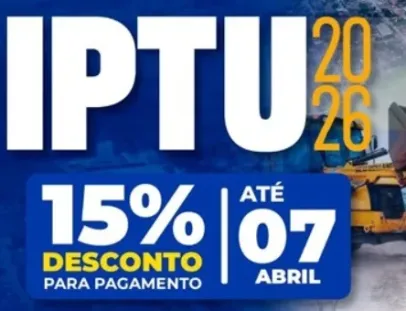 Prefeitura de Ibirapuã libera IPTU 2026 com desconto de 15% para pagamento à vista
